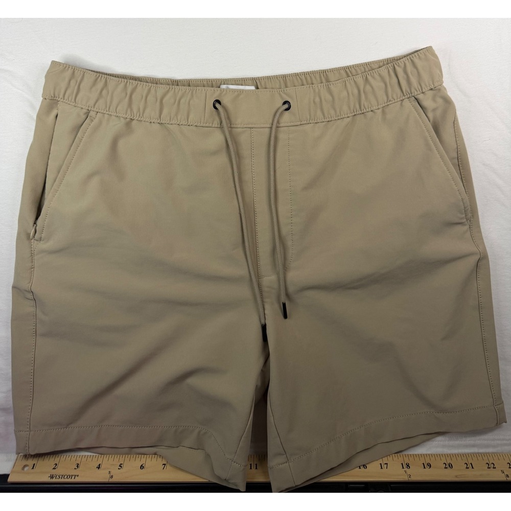Goodfellow & Co Hybrid Shorts Mens Large Khaki Excellent Drawstring Elastic
